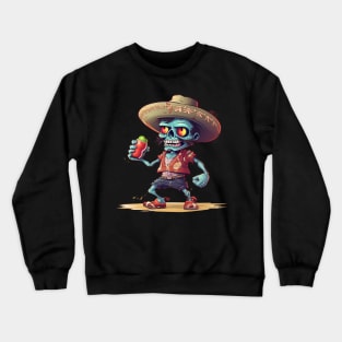 Beach Zombie Blue Crewneck Sweatshirt